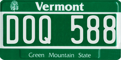 VT license plate DOQ588