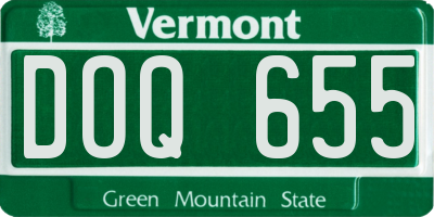 VT license plate DOQ655