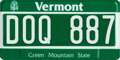 VT license plate DOQ887