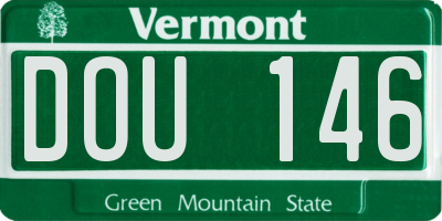VT license plate DOU146