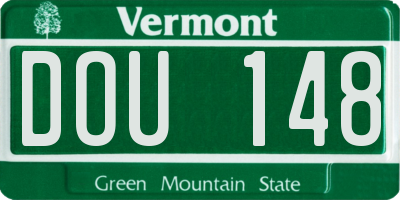 VT license plate DOU148