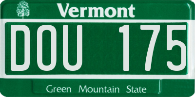 VT license plate DOU175