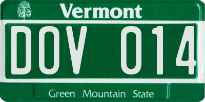 VT license plate DOV014