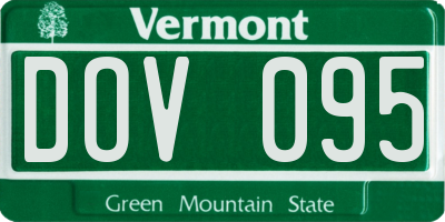 VT license plate DOV095