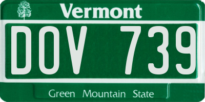 VT license plate DOV739