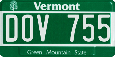 VT license plate DOV755