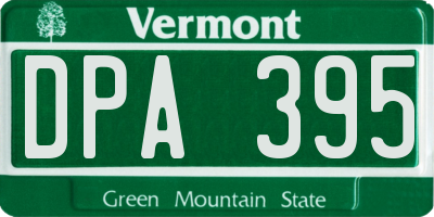 VT license plate DPA395