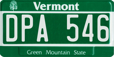 VT license plate DPA546