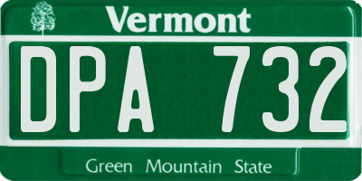 VT license plate DPA732