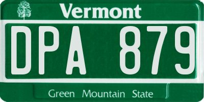 VT license plate DPA879