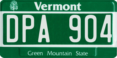 VT license plate DPA904
