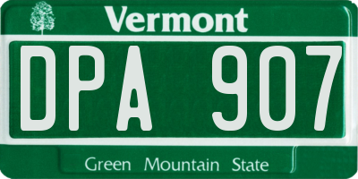 VT license plate DPA907