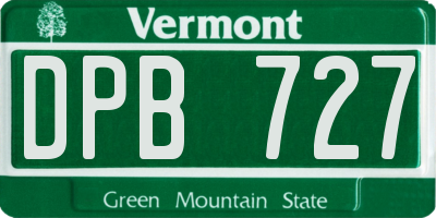 VT license plate DPB727