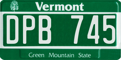 VT license plate DPB745