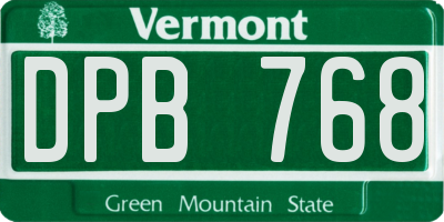 VT license plate DPB768