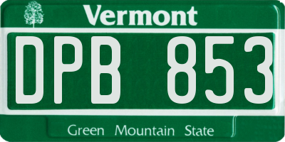 VT license plate DPB853