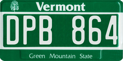 VT license plate DPB864