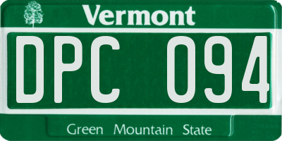 VT license plate DPC094