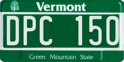 VT license plate DPC150