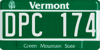 VT license plate DPC174