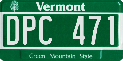VT license plate DPC471