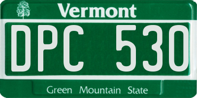 VT license plate DPC530