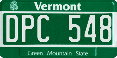 VT license plate DPC548