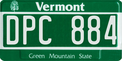 VT license plate DPC884