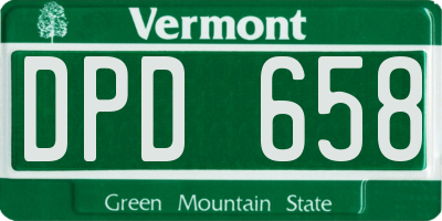 VT license plate DPD658