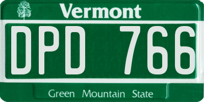 VT license plate DPD766