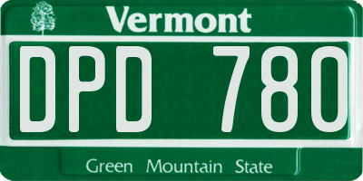 VT license plate DPD780