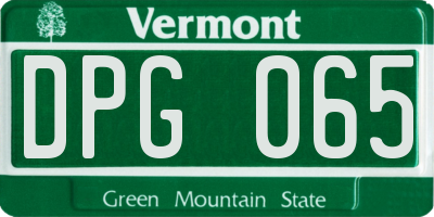 VT license plate DPG065