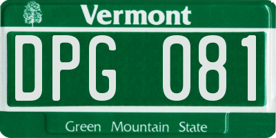 VT license plate DPG081