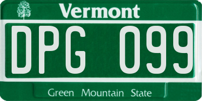 VT license plate DPG099