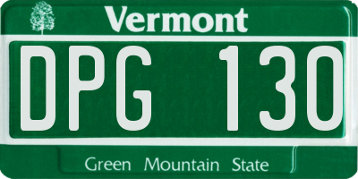 VT license plate DPG130