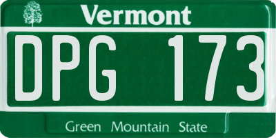 VT license plate DPG173