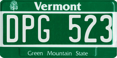 VT license plate DPG523