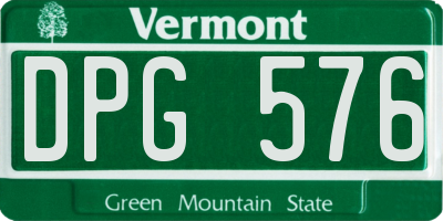 VT license plate DPG576