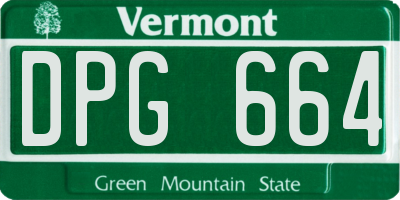 VT license plate DPG664