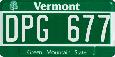 VT license plate DPG677