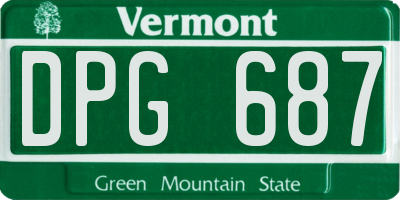 VT license plate DPG687