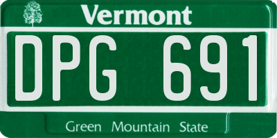 VT license plate DPG691