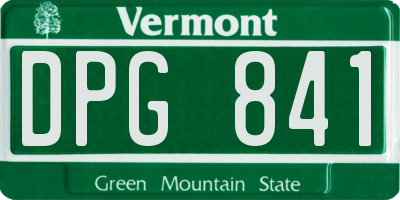VT license plate DPG841