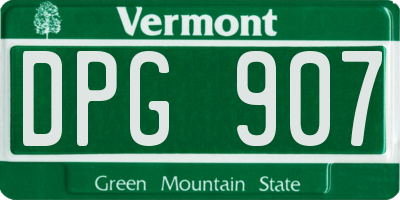 VT license plate DPG907