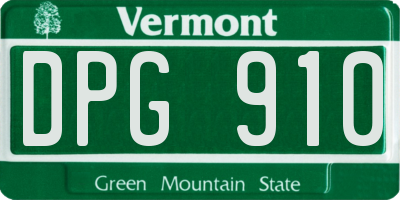 VT license plate DPG910