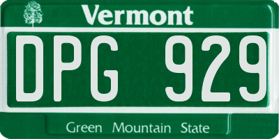 VT license plate DPG929