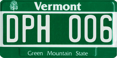 VT license plate DPH006