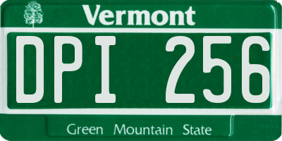 VT license plate DPI256