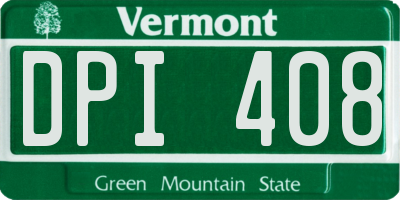 VT license plate DPI408