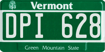 VT license plate DPI628